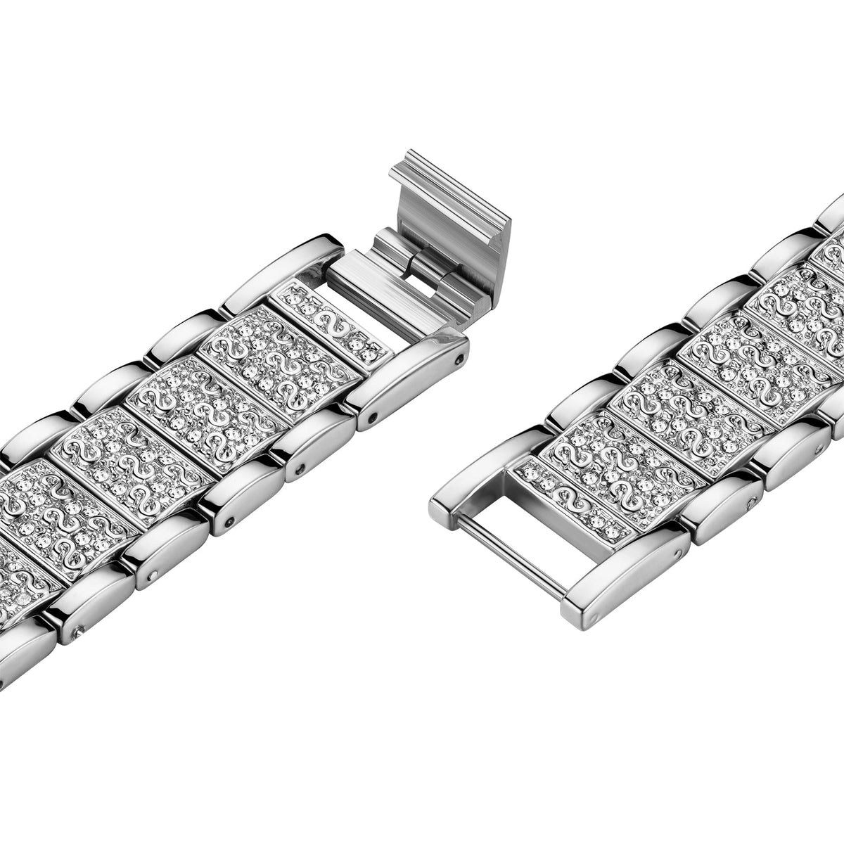 316L Stainless Steel S-Shaped Apple Watch Bracelet