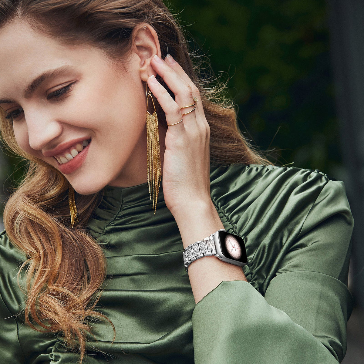 316L Stainless Steel S-Shaped Apple Watch Bracelet