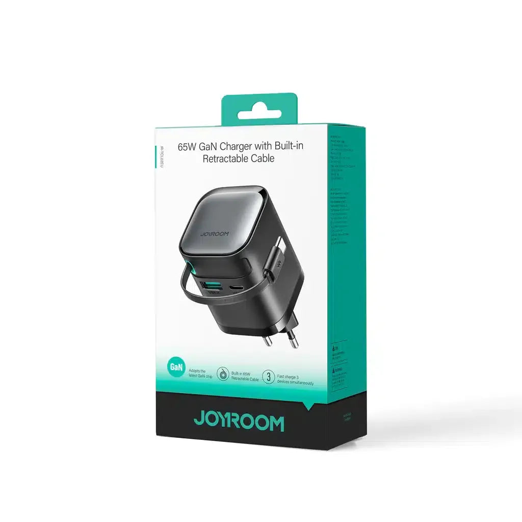 Joyroom Gan 65W Charger with Retractable Cable