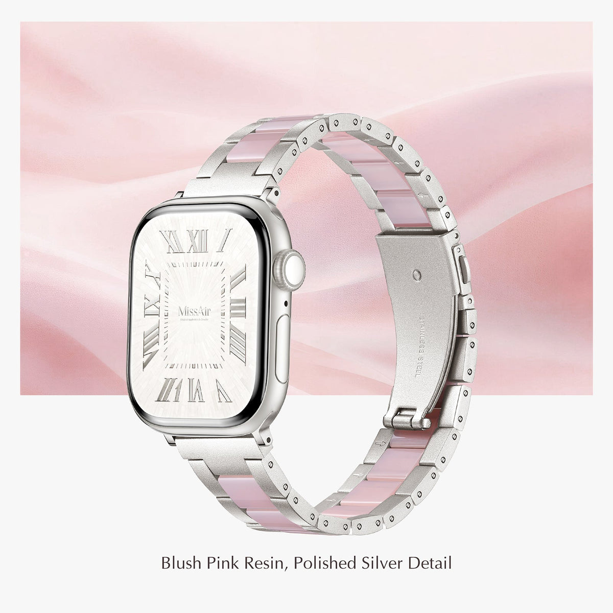 316L Stainless Steel Resin Inlay Apple Watch Bracelet – Adjustable Band