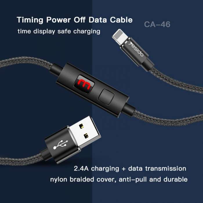 Yesido timer cable iphone
