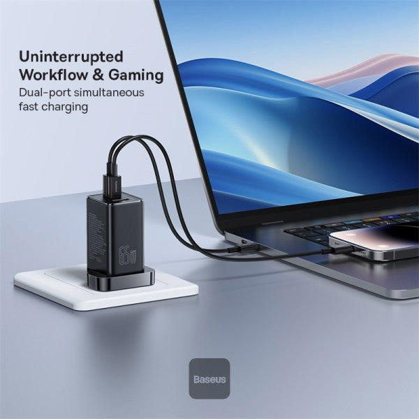 Baseus GaN5 Pro 65W 3 Port Fast Charger