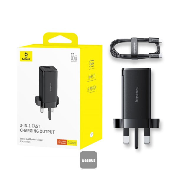 Baseus GaN5 Pro 65W 3 Port Fast Charger