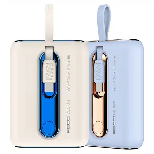 Recci  Dual Cable Fast Charging Power Bank 10000mAh