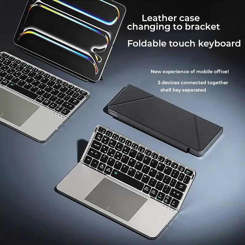 Bluetooth 5.0 Folding Keyboard With Touchpad