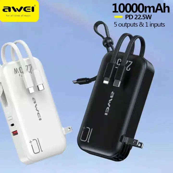 Awei 2 in 1 Power bank and charger 22.5 w