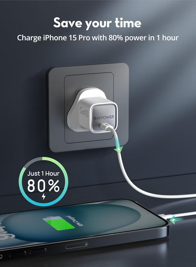Ravpower GaN PD 20W Wall Charger