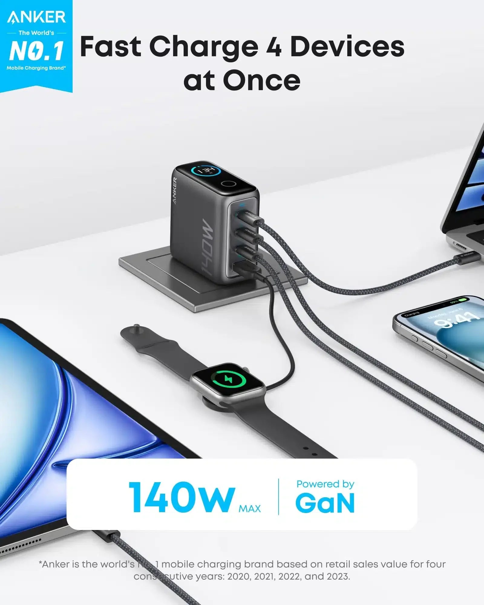 anker 140w charger 1year warranty