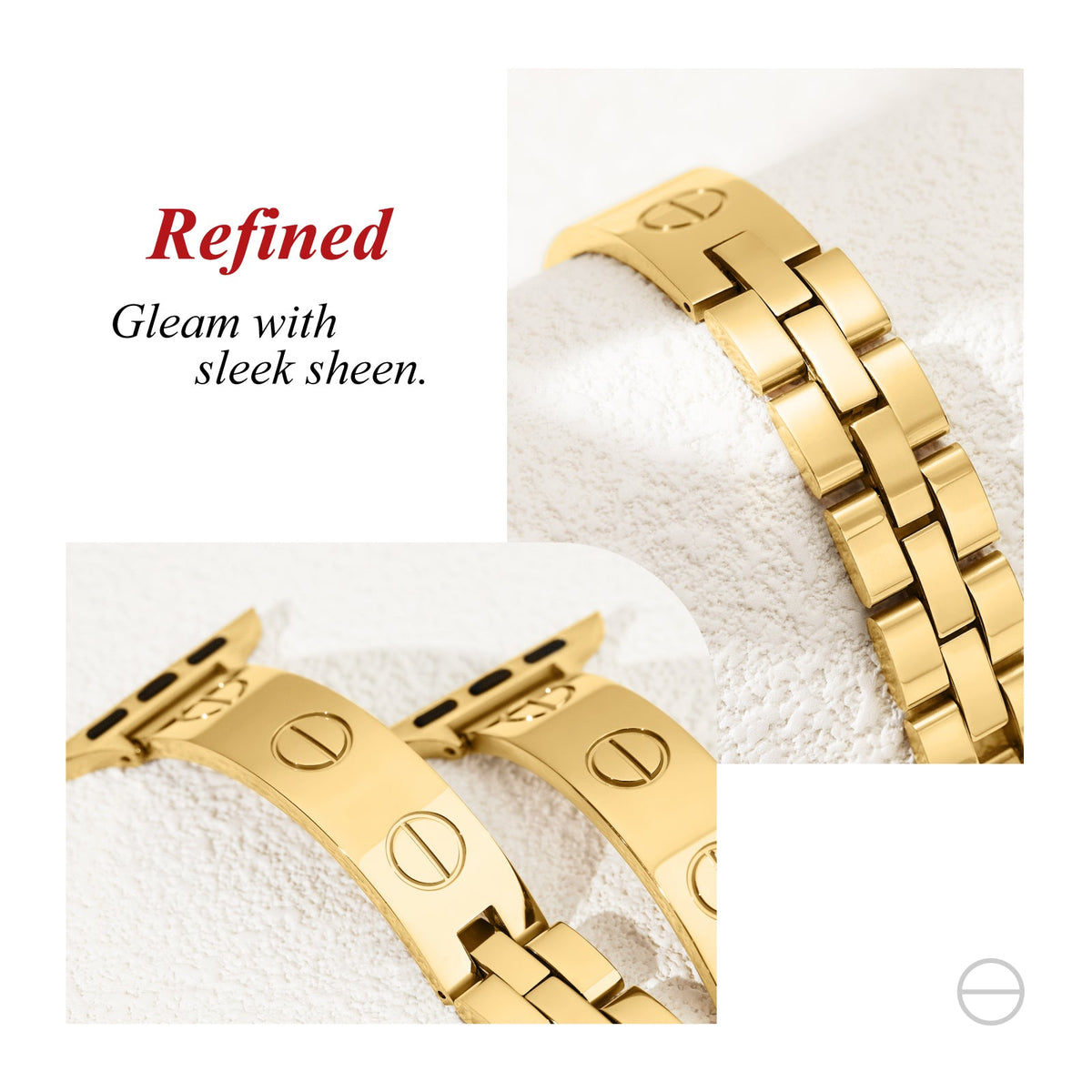 316L Stainless Steel LOVE CLASSIC Apple Watch Bracelet - 18k Gold Plated