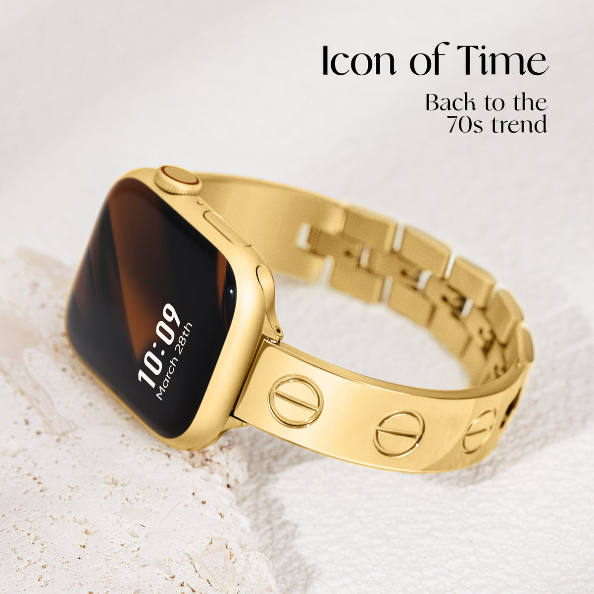 316L Stainless Steel LOVE CLASSIC Apple Watch Bracelet - 18k Gold Plated