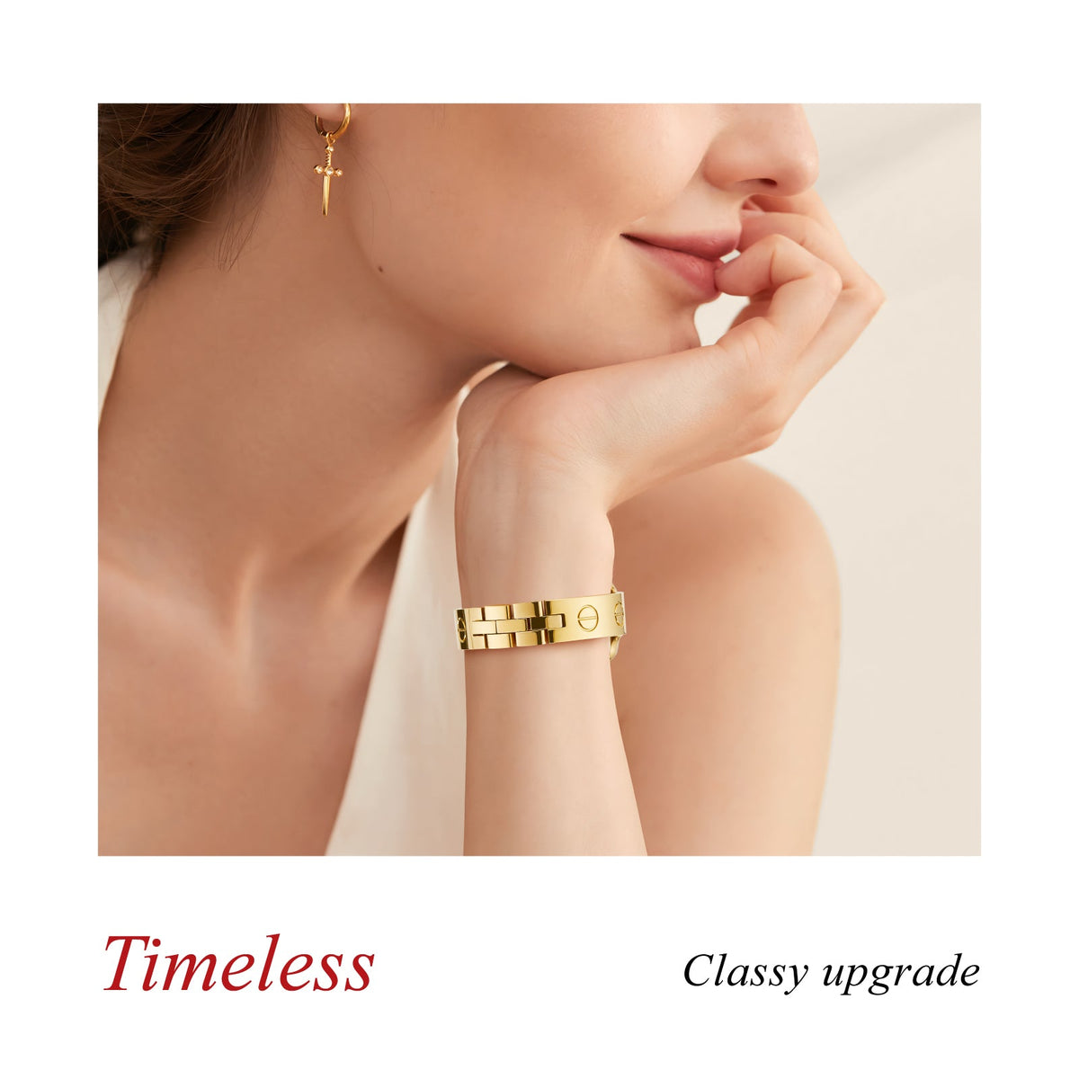 316L Stainless Steel LOVE CLASSIC Apple Watch Bracelet - 18k Gold Plated