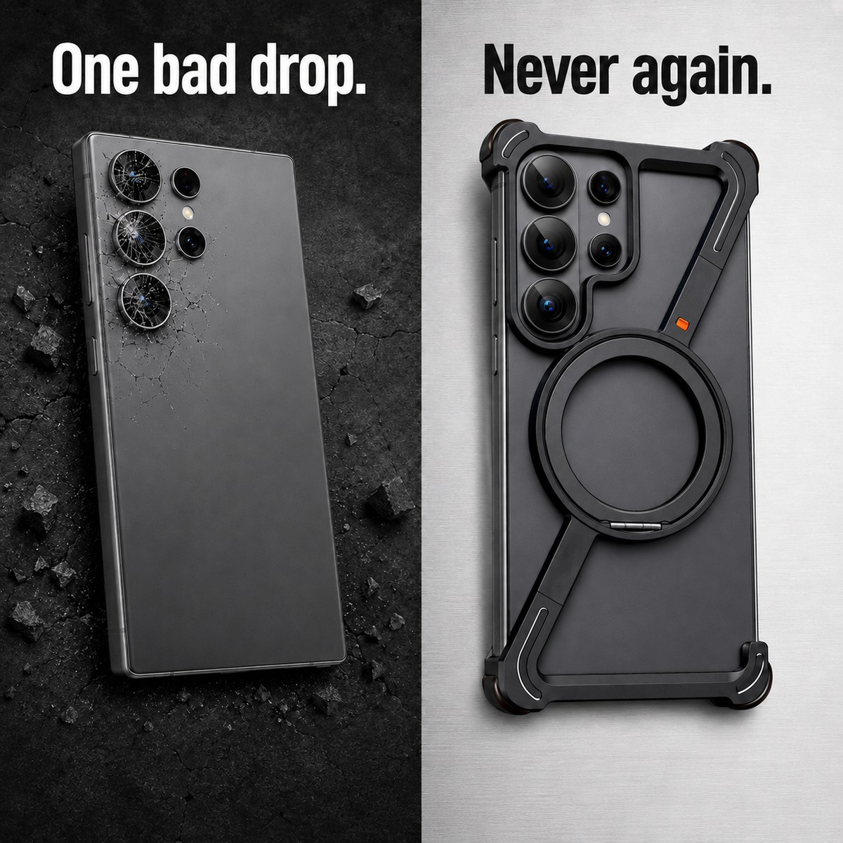 Titanium Z Frameless Case For Samsung Galaxy Z Fold Series