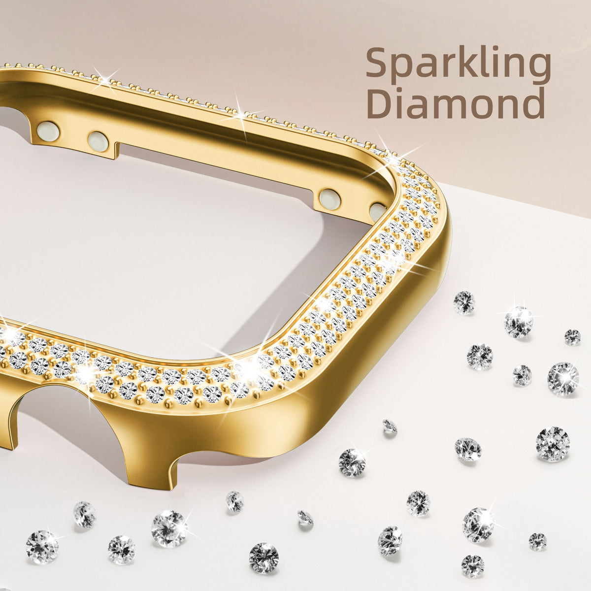 316L Stainless Steel Diamond Apple Watch Cover Case