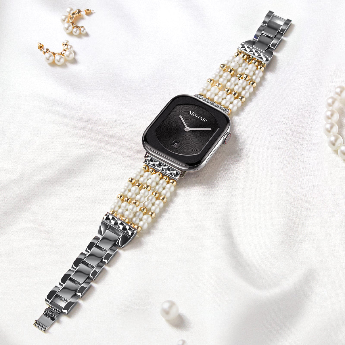 Bohemian Style Peral Beaded Apple Watch Bracelet