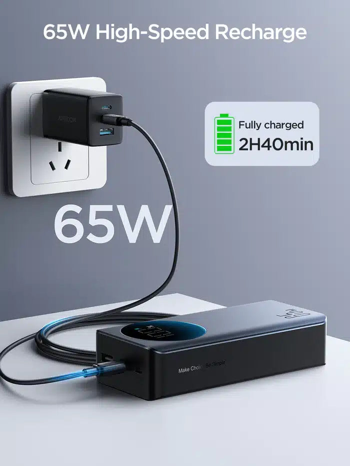 Joyroom 65W Fast Charging Power Bank 20000mAh (with Type-C To Type-C 100W)