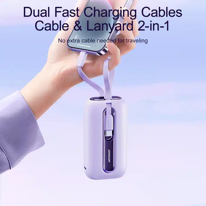 JR-L013 22.5w  mini Power Bank 10000mAh with Dual Cables