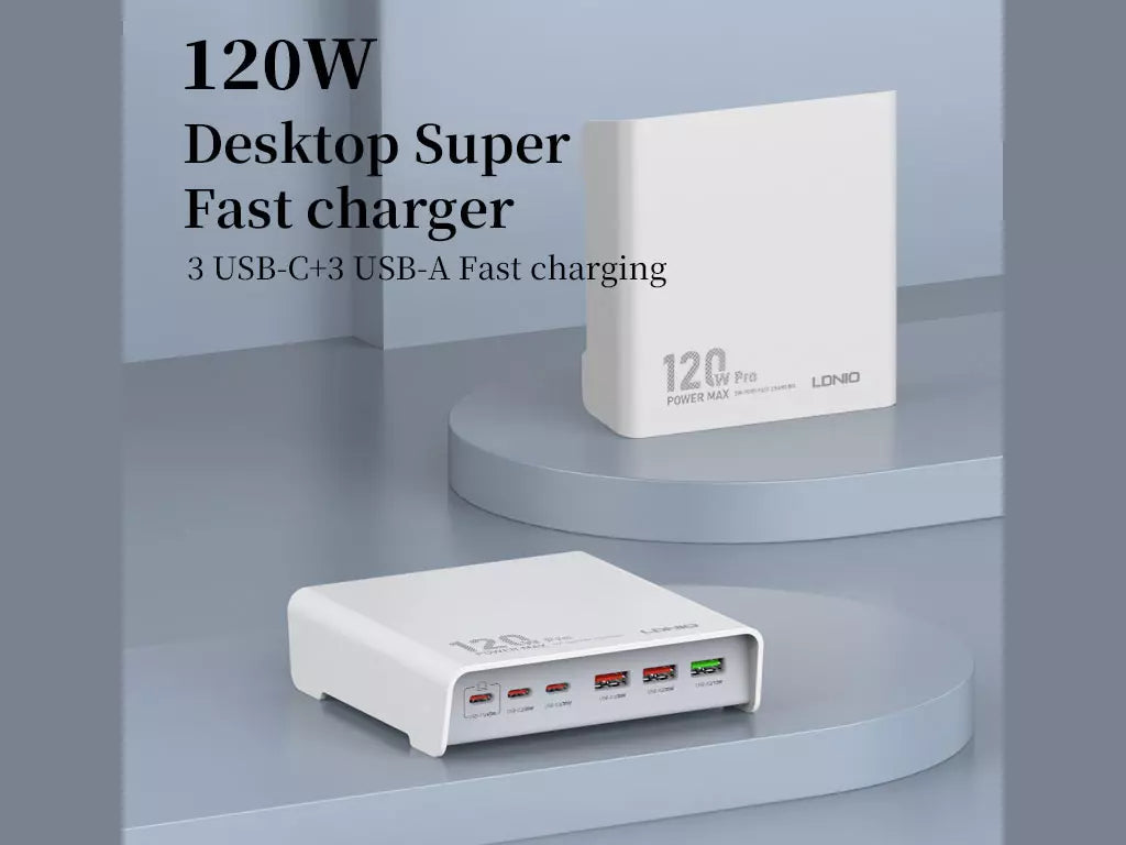 LDNIO 120W Multi-ports Desktop Charging Station
