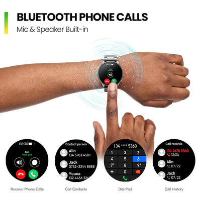 Amazfit Pop 3R Smart Watch With 1.43" 3.6 Cm AMOLED Display, BT Calling and AI Voice Assistance (Limited Classic Edition) - Metallic Black