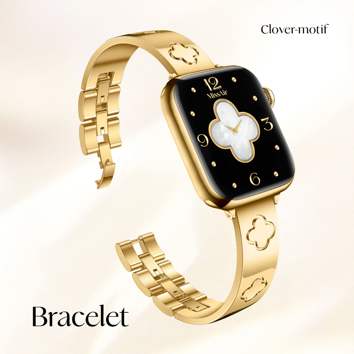316L Stainless Steel LOVE PLUS Apple Watch Bracelet - 18k Gold Plated