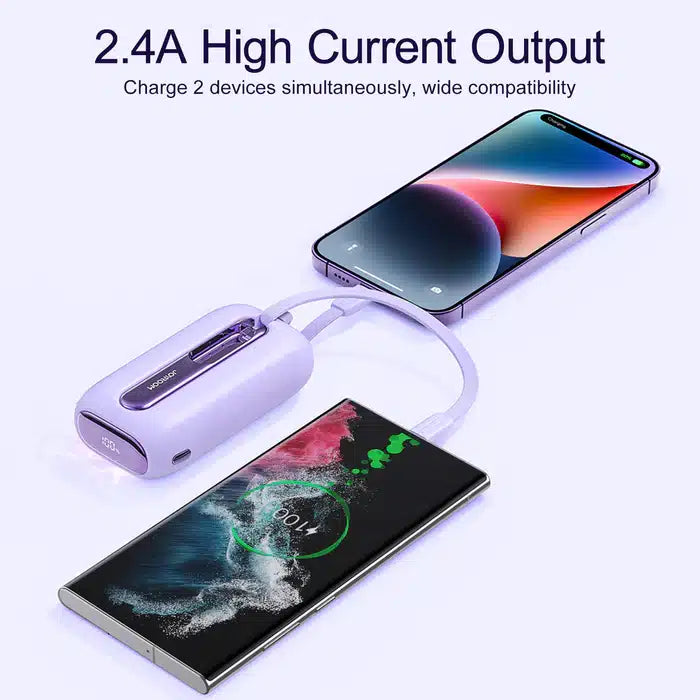 JR-L013 22.5w  mini Power Bank 10000mAh with Dual Cables