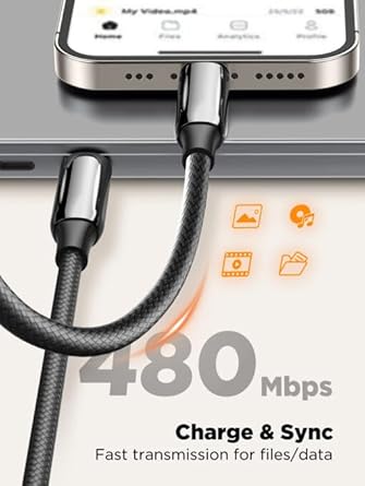 ldnio Robust 240W Super Fast Cable type c to type c cable 1m