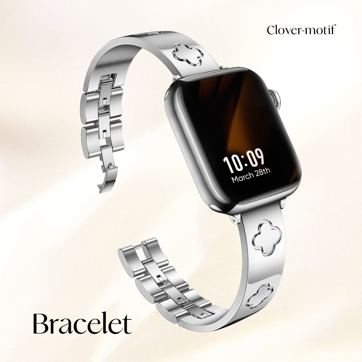 316L Stainless Steel LOVE LUCK Apple Watch Bracelet Set - 18k Gold Plated
