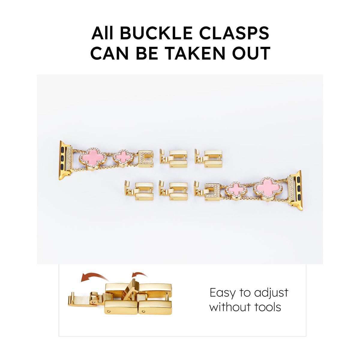 Clover Apple Watch Bracelet - 16k Gold Plated