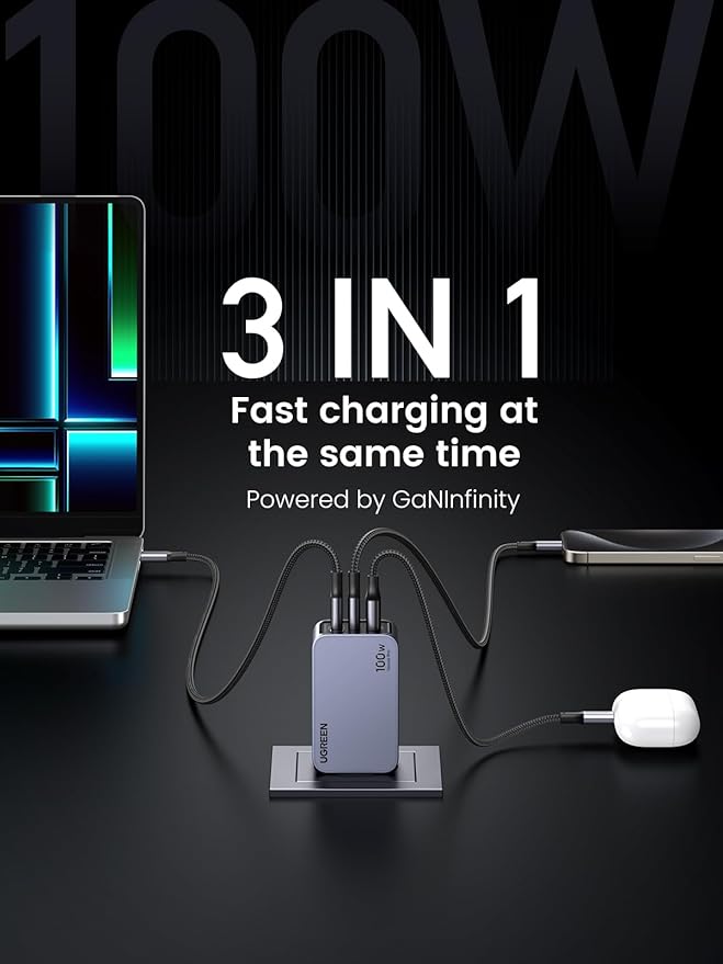 Ugreen Nexode pro 100w with cable C to C included