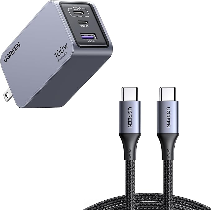 Ugreen Nexode pro 100w with cable C to C included