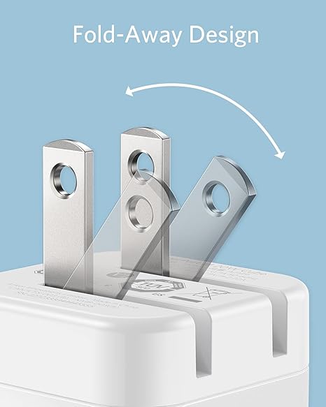 anker charger with Foldable Plug, PowerPort III 20W