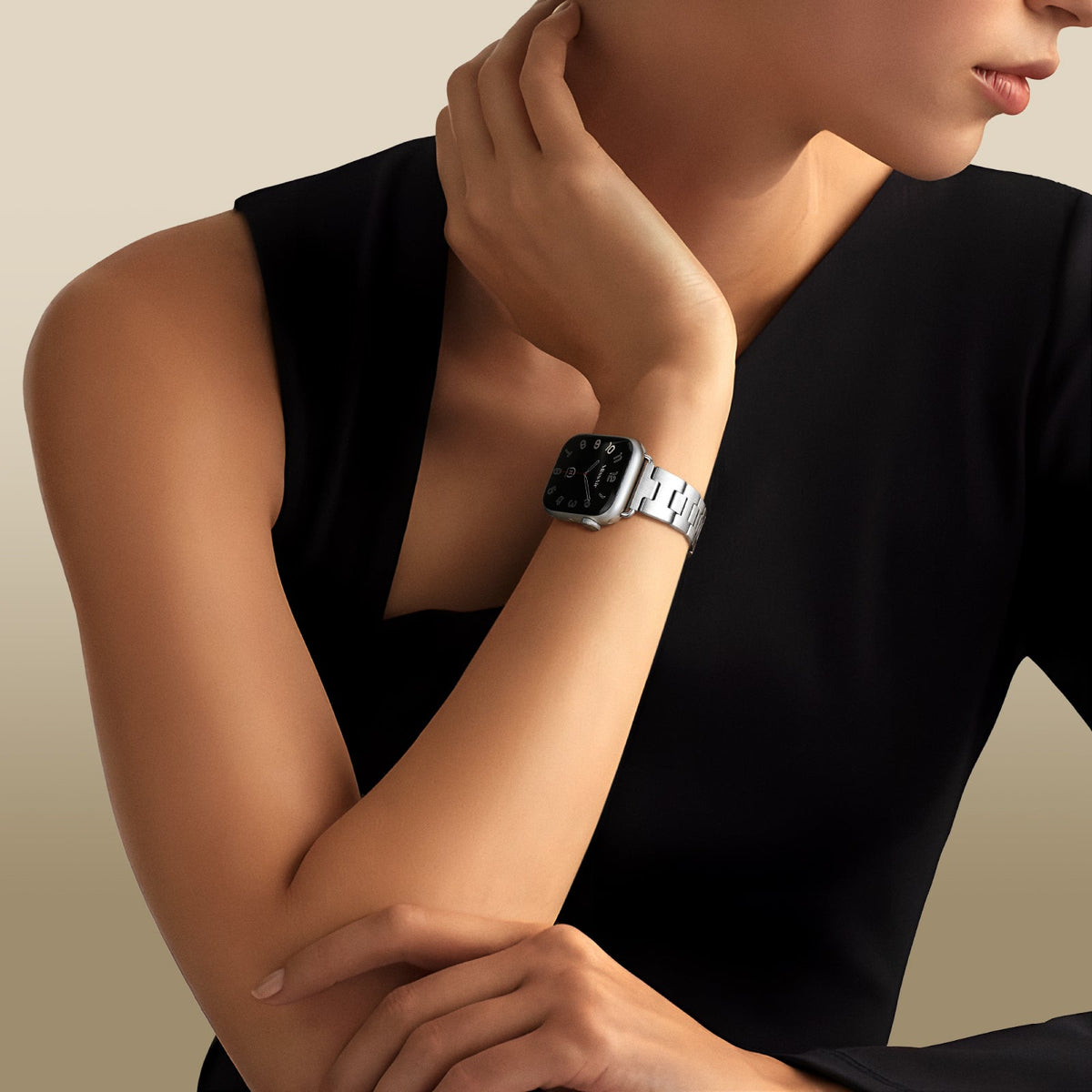 Halo Band for Apple Watch – 316L Stainless Steel, Brushed Matte Finish