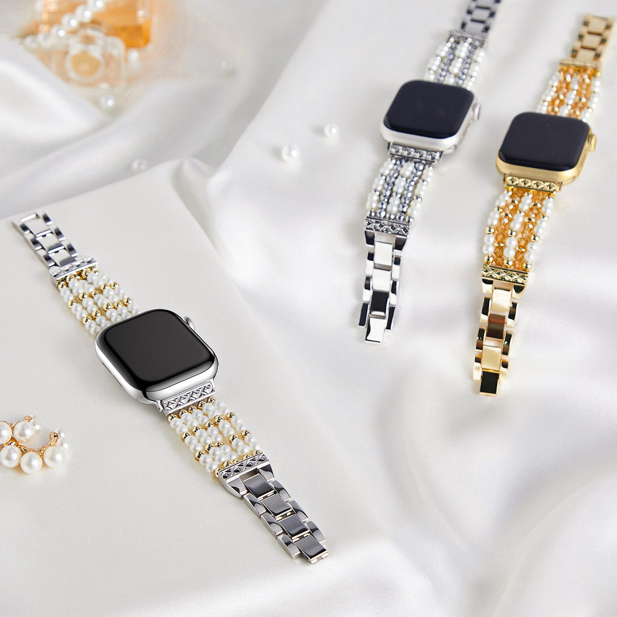 Bohemian Style Peral Beaded Apple Watch Bracelet