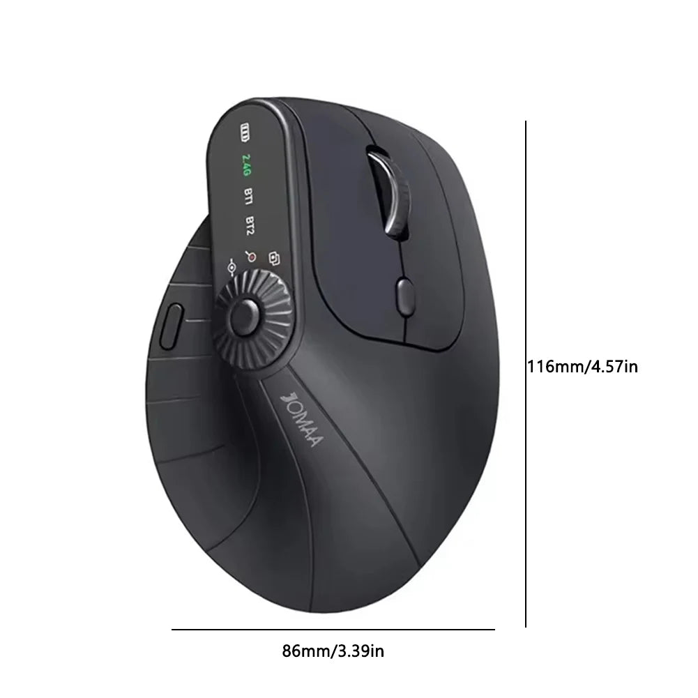 Ergonomic Vertical Mouse 2.4G BT5.1 Wireless Mouse