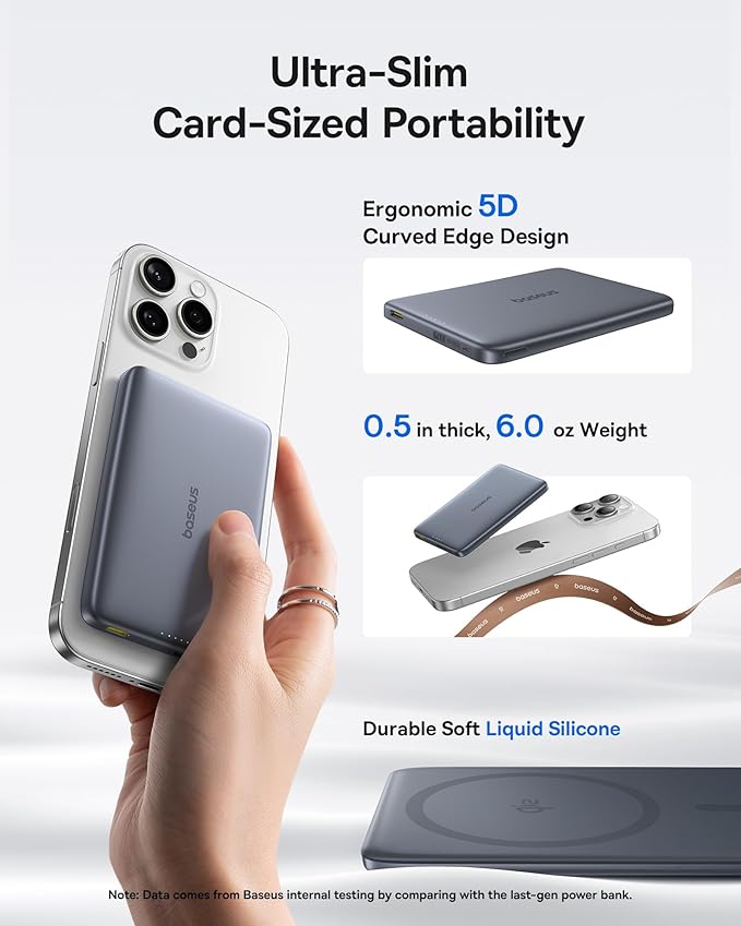 Baseus PicoGo Ultra-Slim Qi2 Magnetic Power Bank 10000mAh
