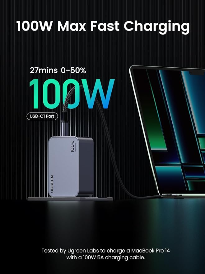 Ugreen Nexode pro 100w with cable C to C included