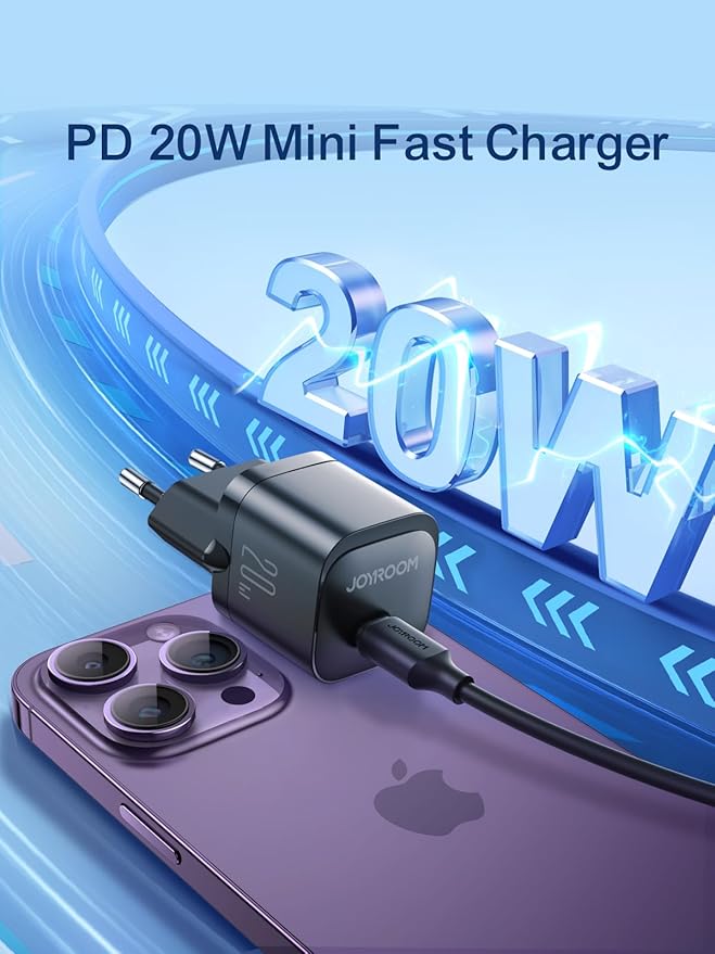 Joyroom JR-TCF02 PD 20W Mini Fast Charger with C to C Cable