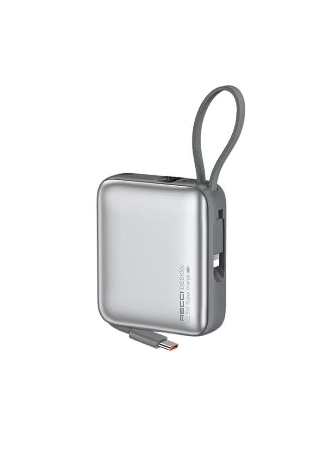 Recci RPB-P62 10000mAh Power Bank with Built-in Type-C Cable