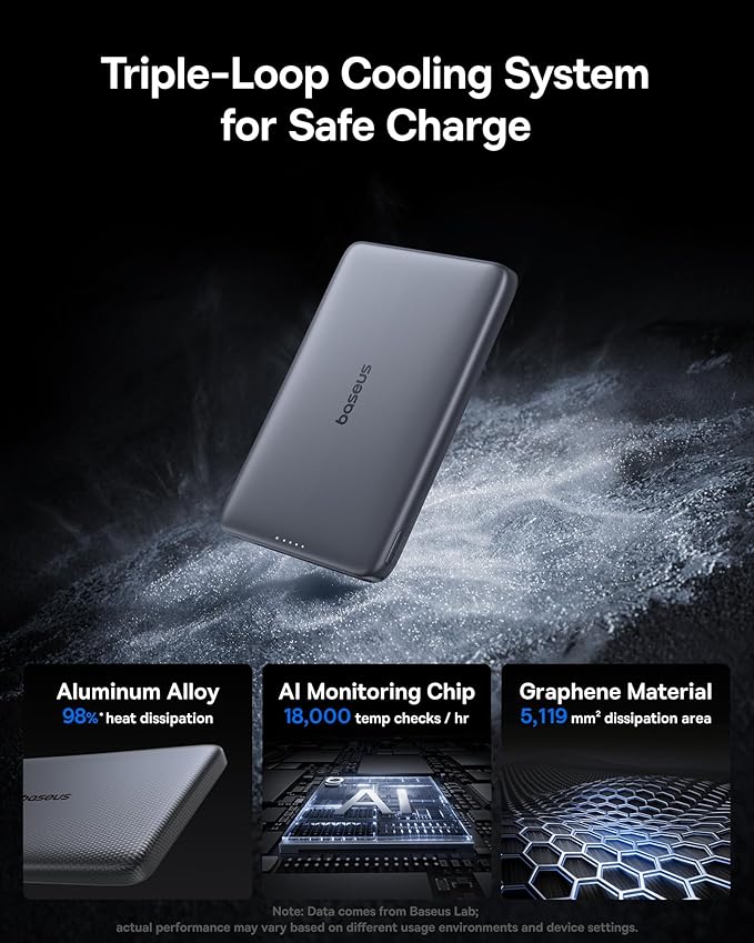 Baseus PicoGo Ultra-Slim Qi2 Magnetic Power Bank 10000mAh
