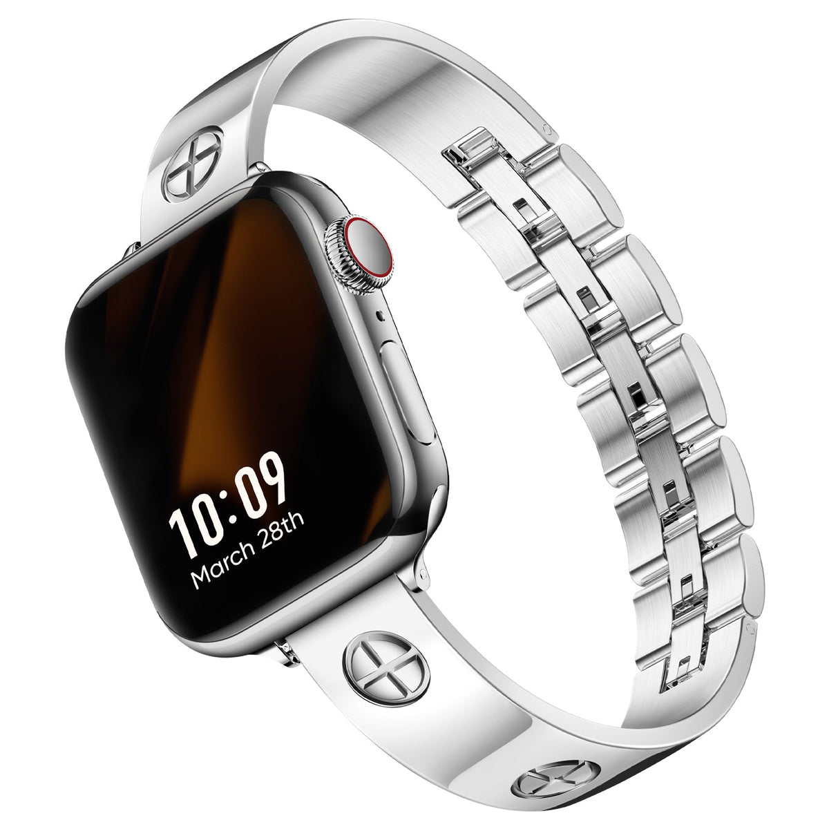 316L Stainless Steel LOVE PLUS Apple Watch Bracelet - 18k Gold Plated