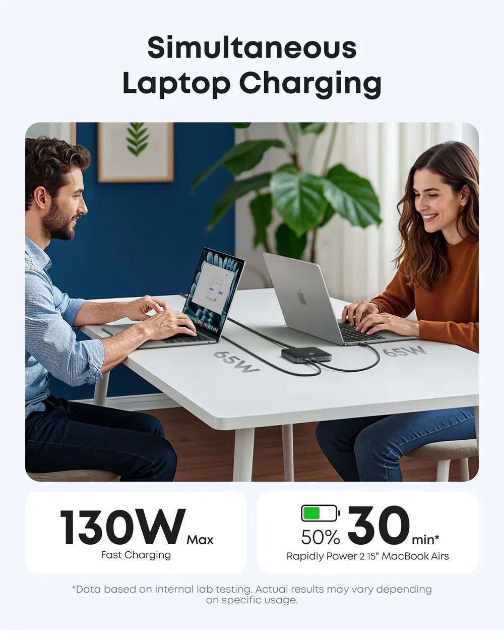 Anker Nano Charger  130W 6-Port GaN Charging Station - Black