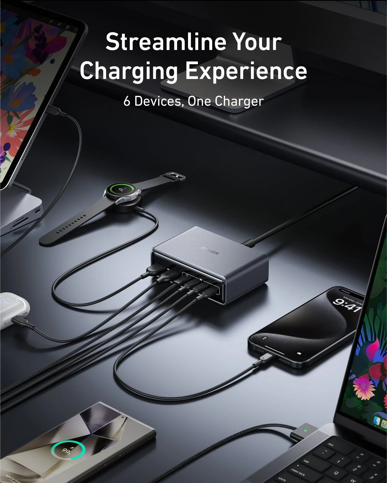 Anker Prime Charger (200W, 6-Port, GaN)