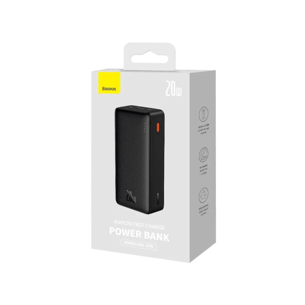Baseus Airpow Fast Charge Power Bank 30000mAh 20W （With Simple Series Charging Cable USB to Type-C 0.3m Black）