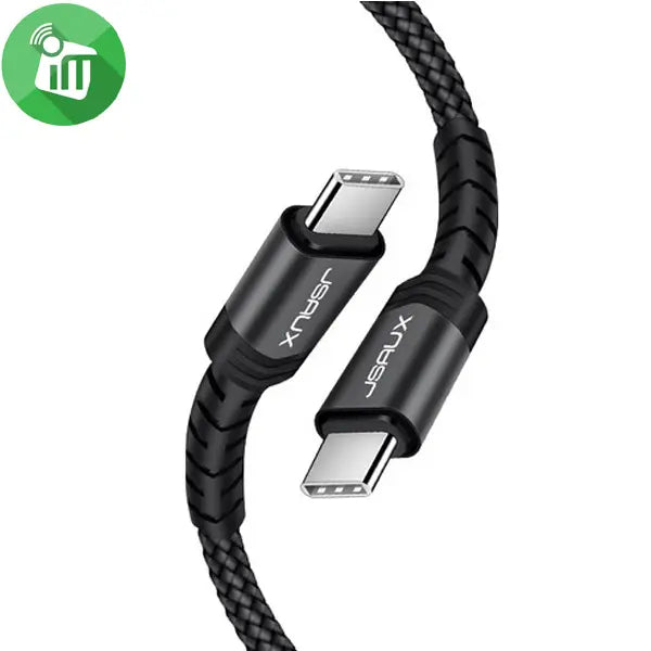 JSAUX USB‑C to USB‑C 100 W cable (2 m, black)