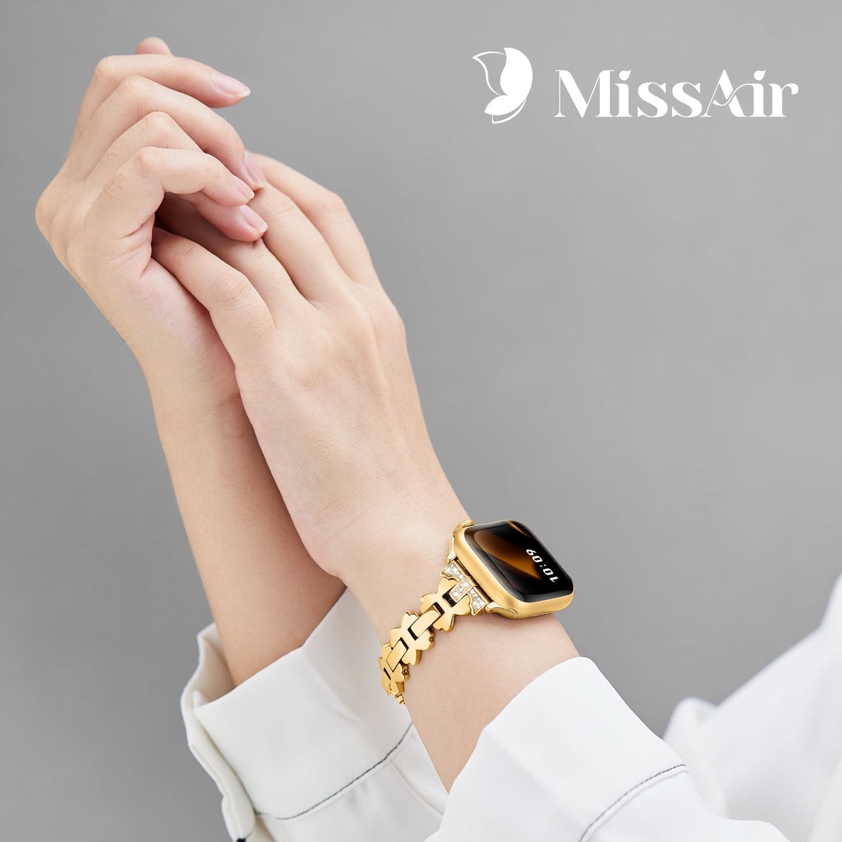 Petal Diamond Apple Watch Bracelet - 18k Gold Plated