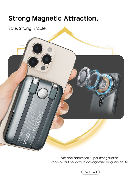 lenyes powerbank 27w wireless