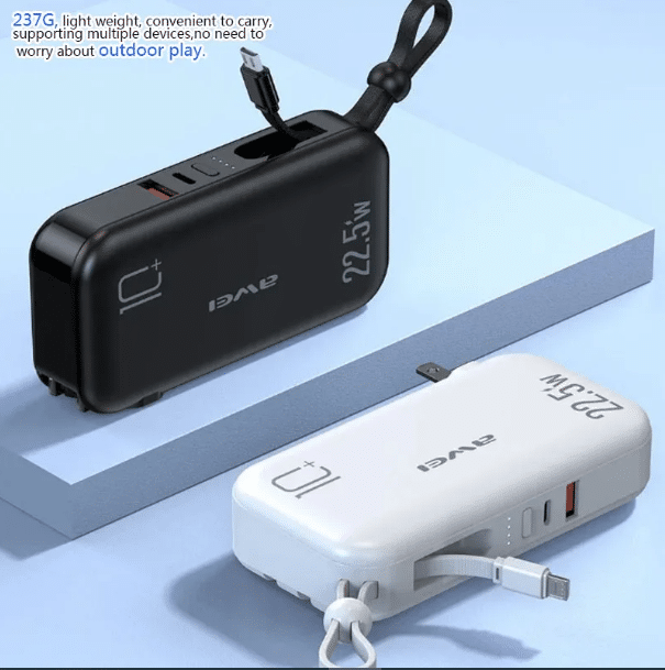 Awei 2 in 1 Power bank and charger 22.5 w