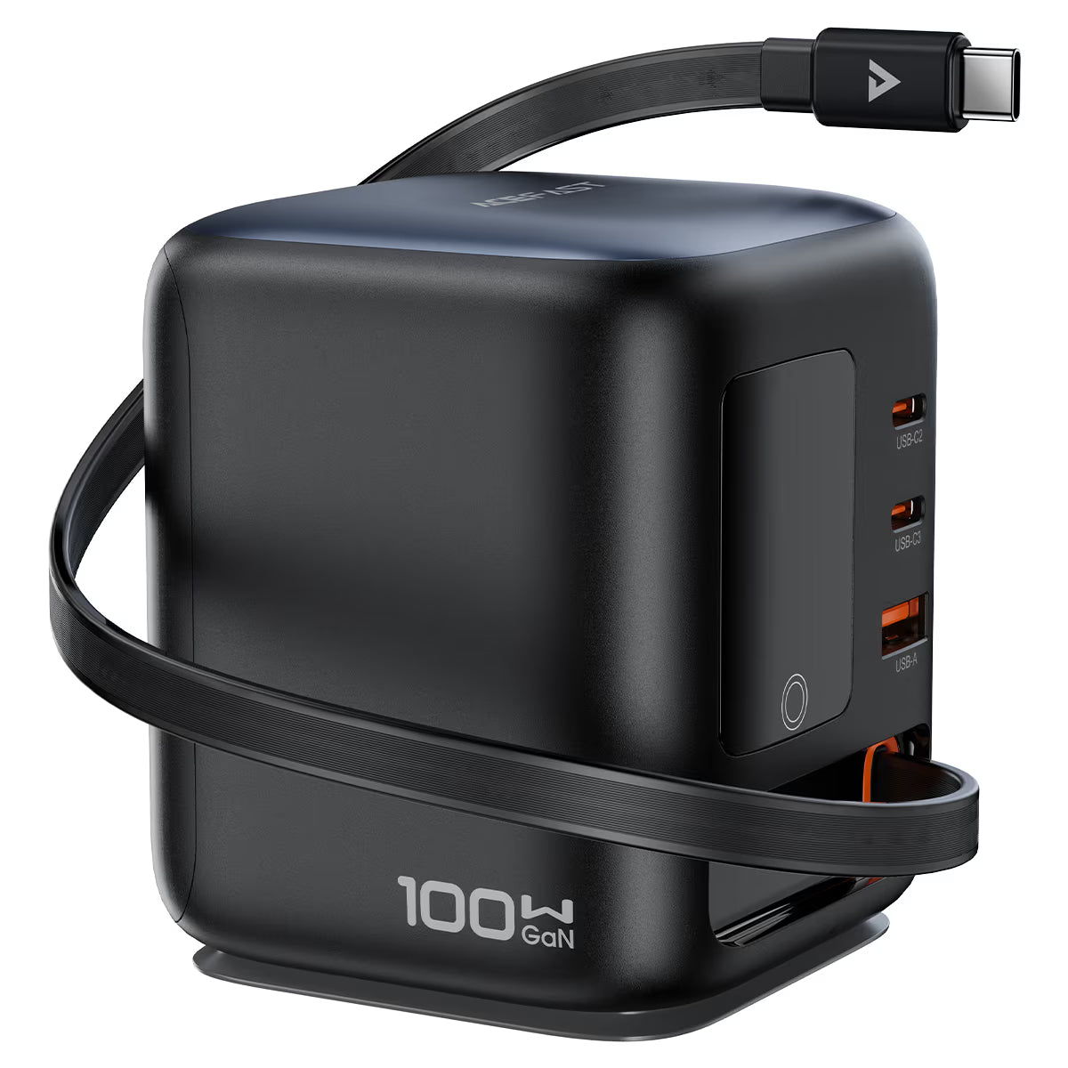 ACEFAST Z10 100W GaN Desktop Charging Station with Retractable USB-C Cable & Smart Display