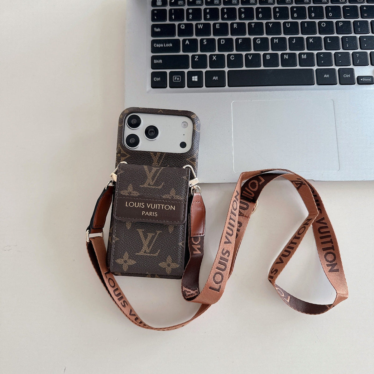 The Bag Life — Brown Monogram iPhone Crossbody Case